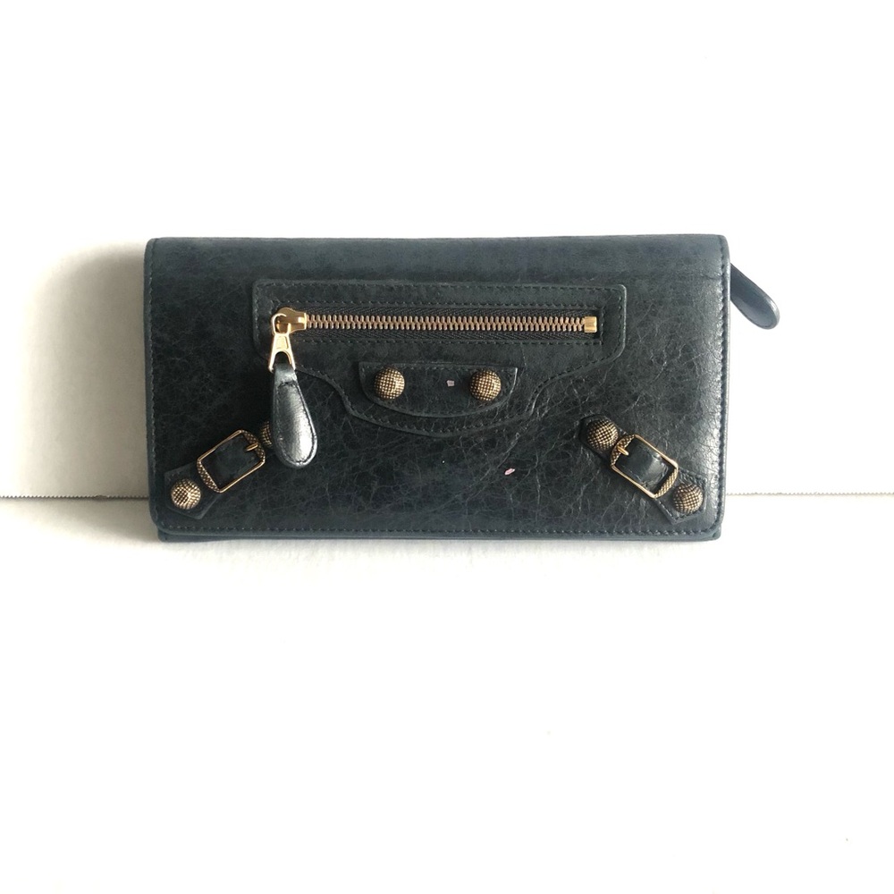 (SOLD) Balenciaga Black Leather Long Zippy Wallet